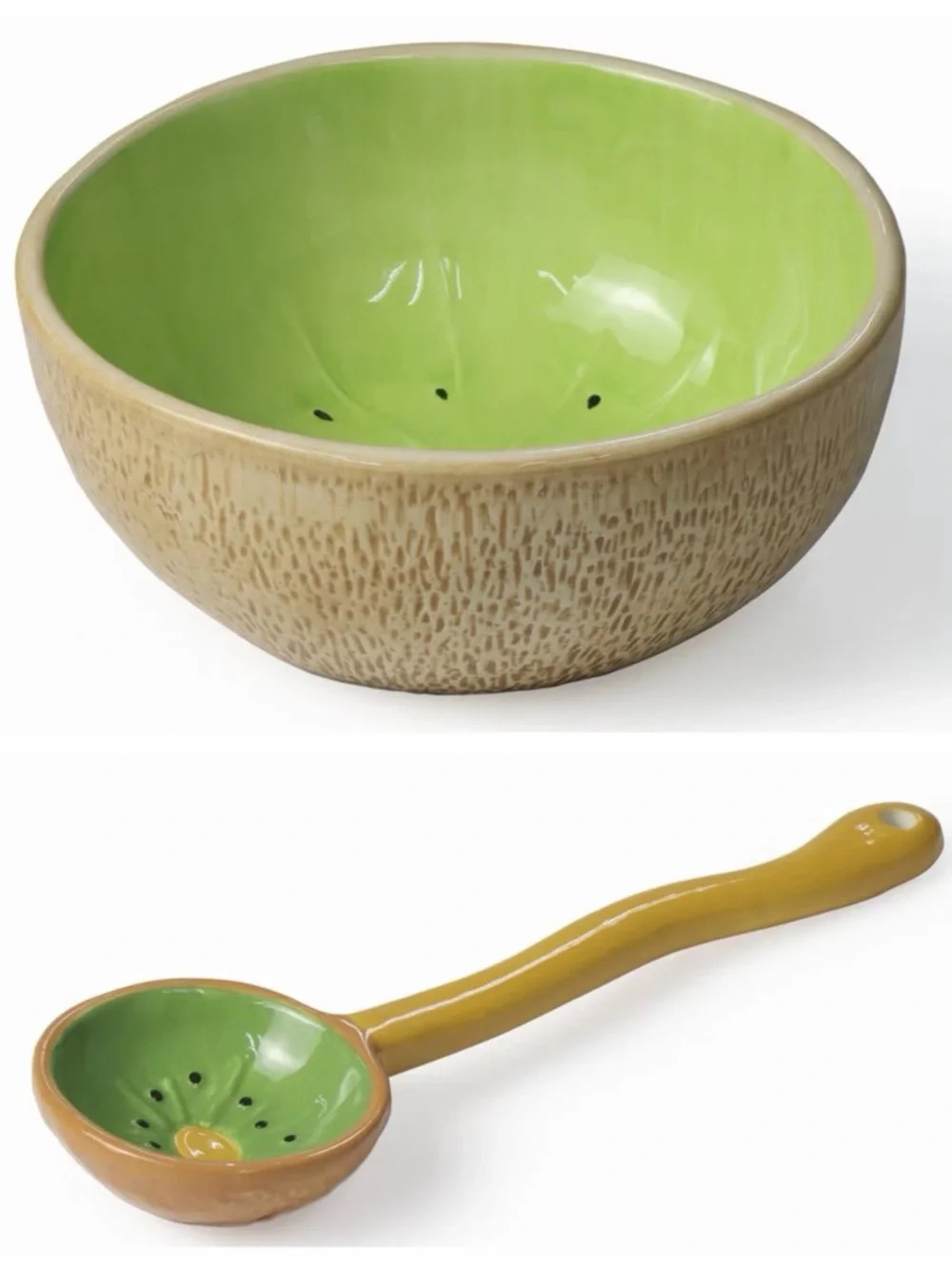 Target Kiwifruit Ceramic Bowl & Kiwi Spoon
